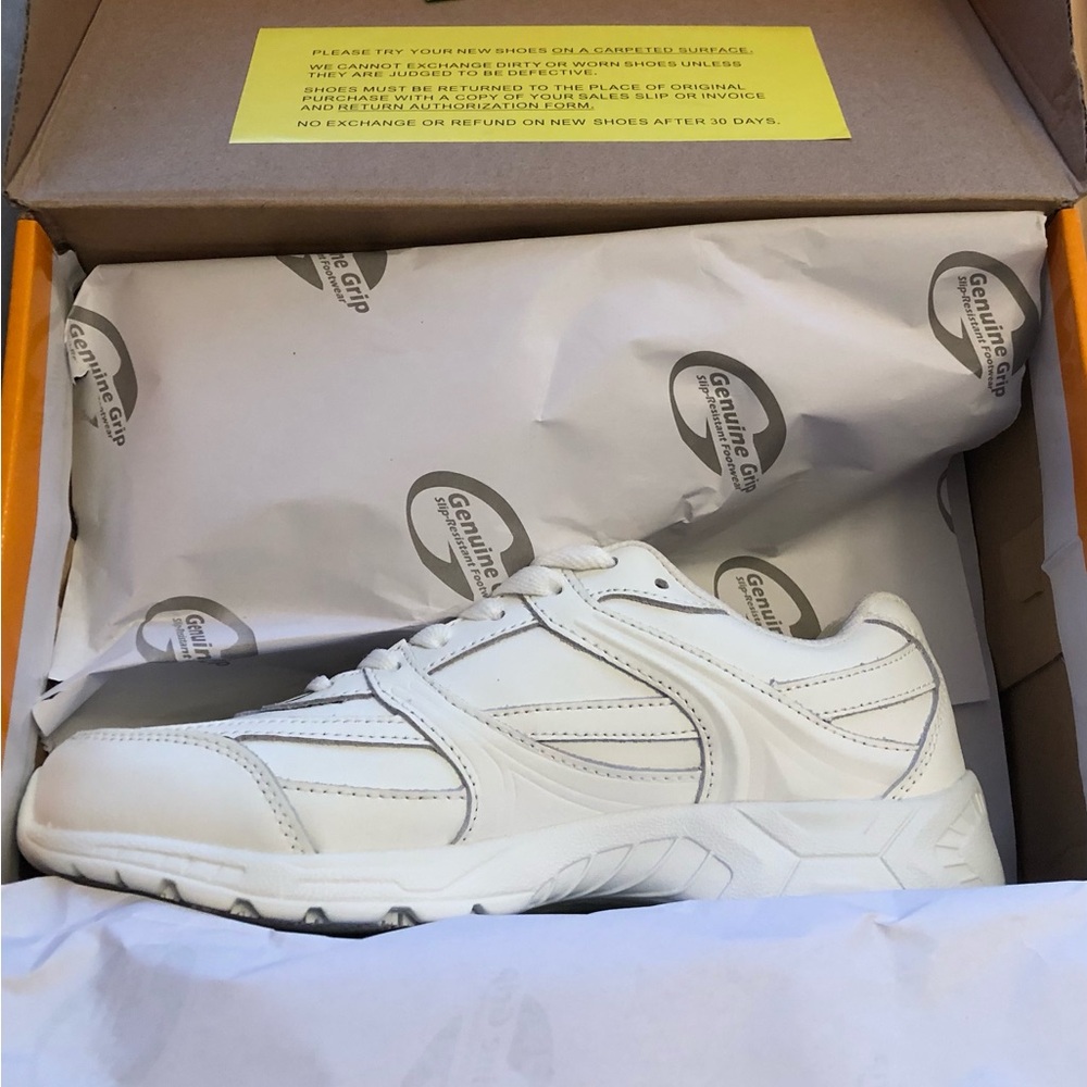GENUINE GRIP 1115- 7.0 M Athletic Shoes,White,Womens